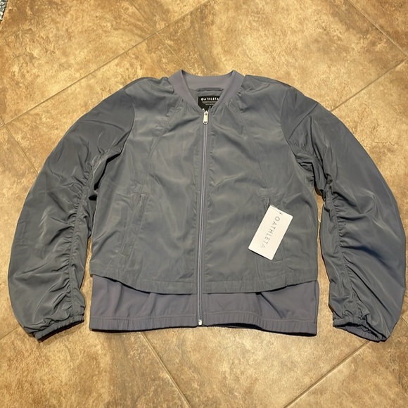 NWT Athleta Wayfarer Bomber Jacket—Size Medium in Coastline Blue - Picture 3 of 5